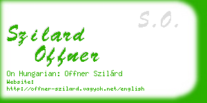 szilard offner business card